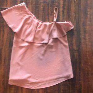 Rose one strappy shoulder top.  Never worn.